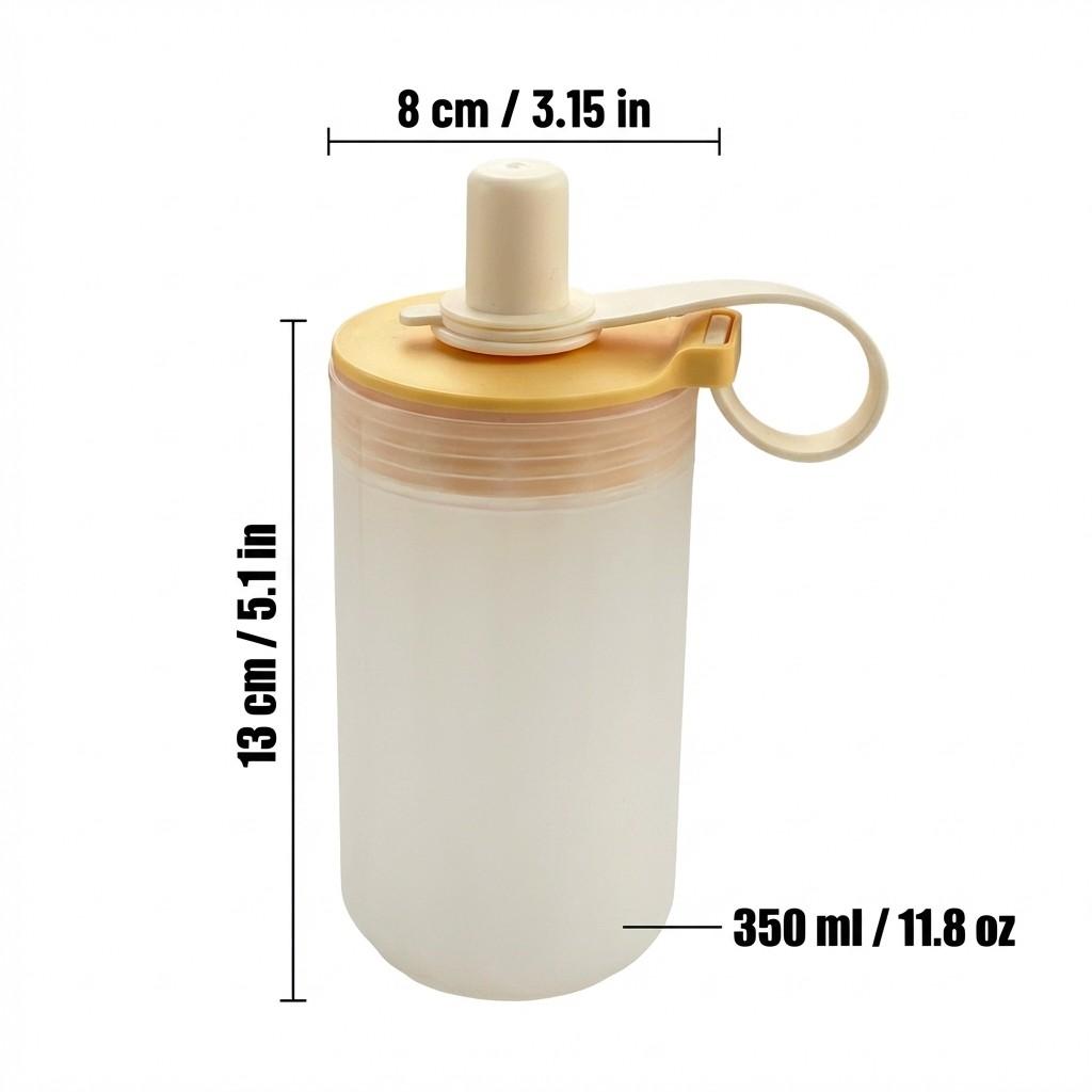 Plastic Water Bottle Tumbler For Kids Students Leak-proof Straw Water Cup Clear Portable Cold And Hot Drinking Cup With Handle