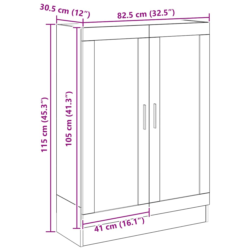 Bookshelf Artisan Oak 82.5 x 30.5 x 115 cm Engineered Wood