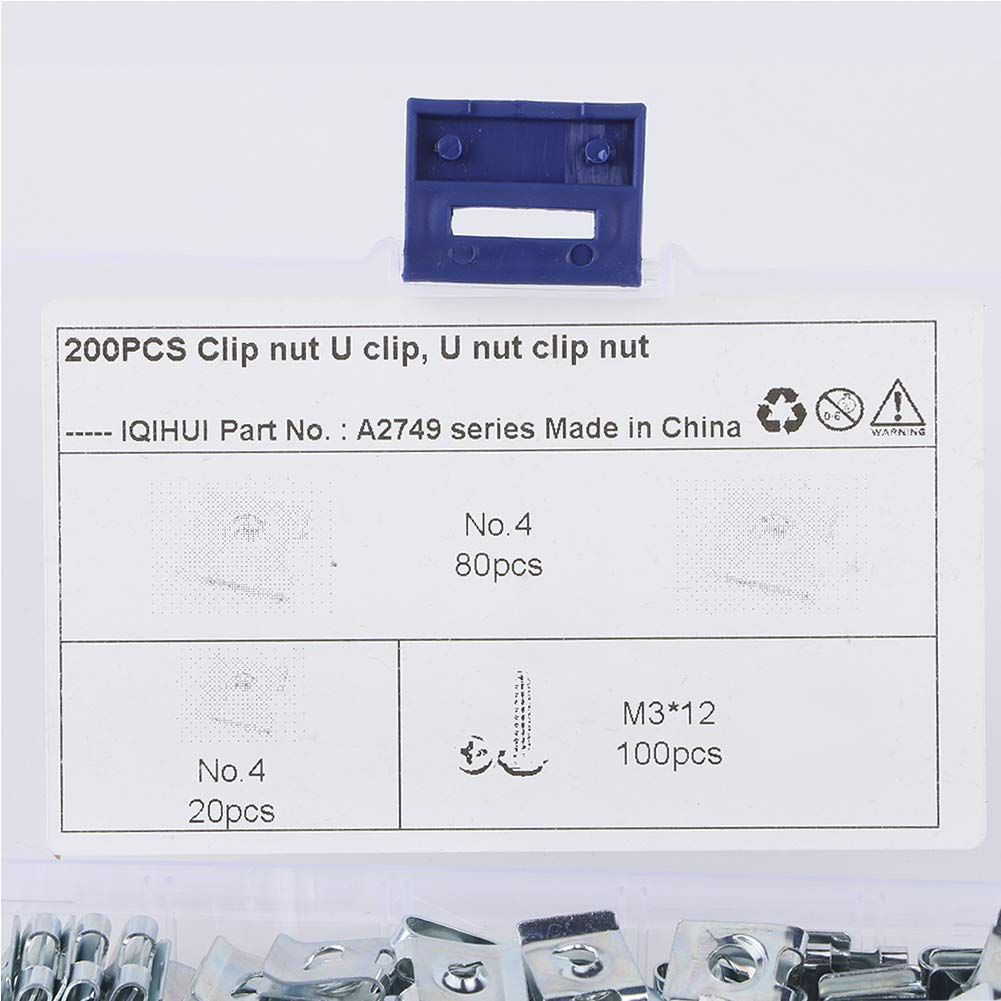 200 Set and Screw Assortment Kit, Auto Car Clips Fasteners with Screws Fixing Hardwares for Bumper Dash Door Panel Interior
