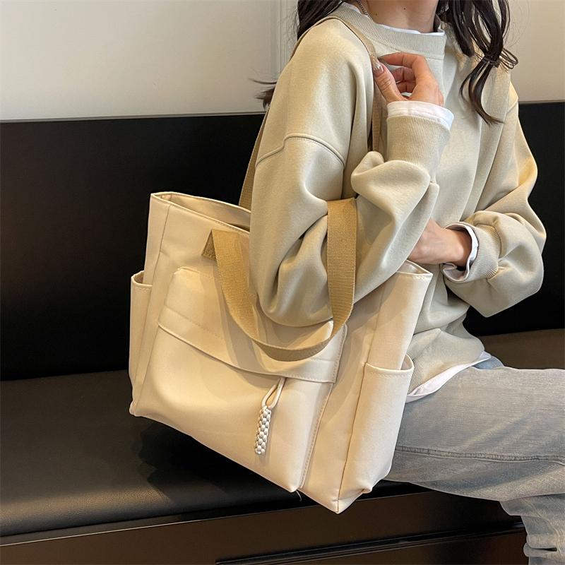 Canvas Bag Women's Shoulder Bag Large Capacity Commuter Tote Bag