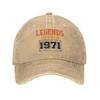 Custom Cotton Born In 1971 Birthday Legend Baseball Cap Men Women Breathable Dad Hat Streetwear