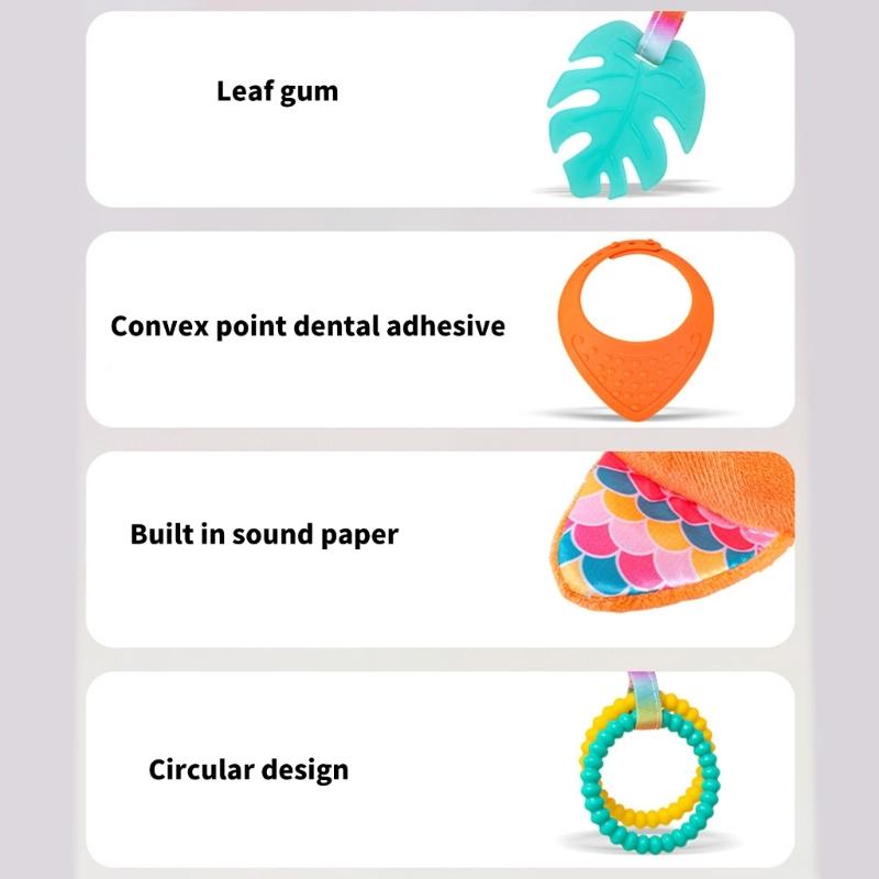 Interactive Baby Bed Hanging Decoration Toy Feature Squeaky Rattle Design For Sensory Play And Cognitive Growth