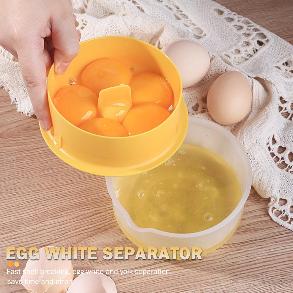 Egg White Yolk Separator Cooking Gadgets Suction Eggs Separator Clear Large Capacity Drainage Port Portable Kitchen Accessories