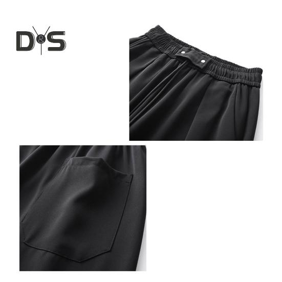 Pánské kalhoty se stahovací šňůrkou v pase, ležérní kalhoty jednobarevné, běžný střih, dlouhé kalhoty se zesílenými kapsami pro každodenní nošení