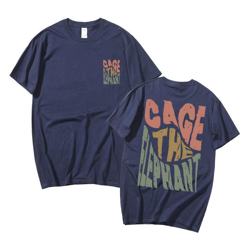Hot Sale Cage The Elephant Pritn Double Sided Print Tshirt Man Hip Hop Vintage Loose T Shirt Men Women Fashion Harajuku T-shirts