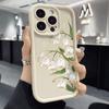 Lily of the Valley Golden Accents Phone Case for iPhone 16 15 14 13 12 11 Pro Max Plus Anti Scratch, Gel Flexible Protective