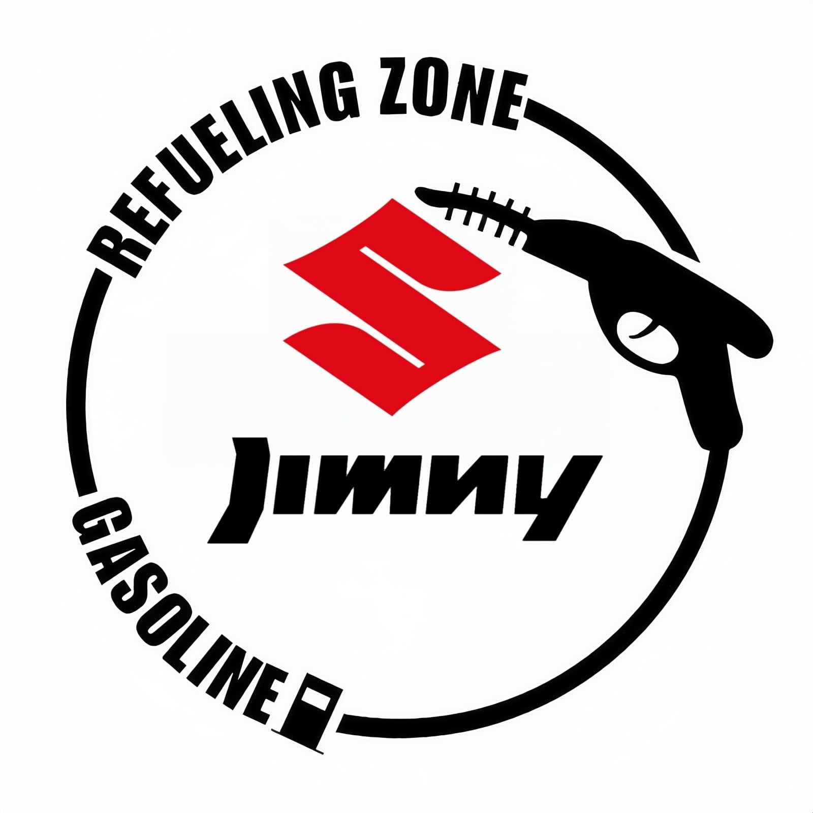 

Suzuki JB64W JB74W Наклейка-крышка для газового выхода, Заднее стекло, Задний топливный выход, Гоночный Jimny чёрный