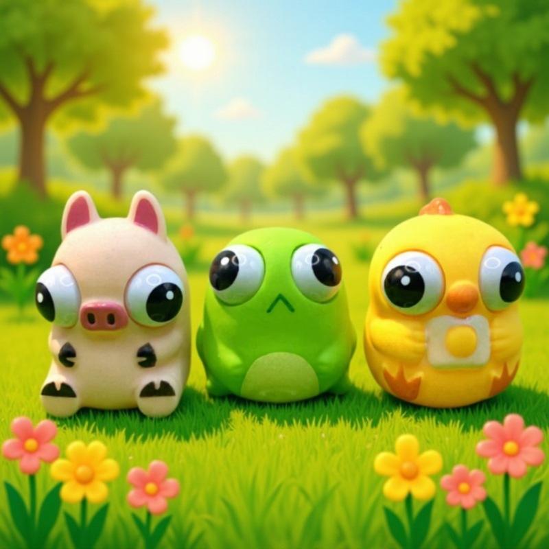 Internet-Famous Hit Animal Squishy Toys Cartoon Cute Pet Stress-Relief Gadgets -Style Children's Squishable Dolls  Small Toys