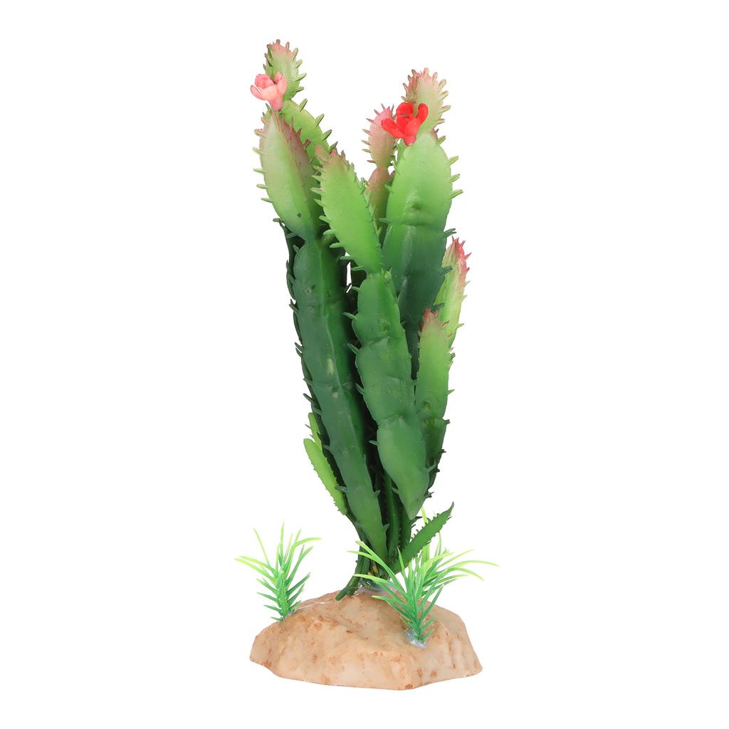 Aquarium Cactus Decoration Artificial Cactus Fish Tank Desert Reptile Decoration for Lizard Gecko