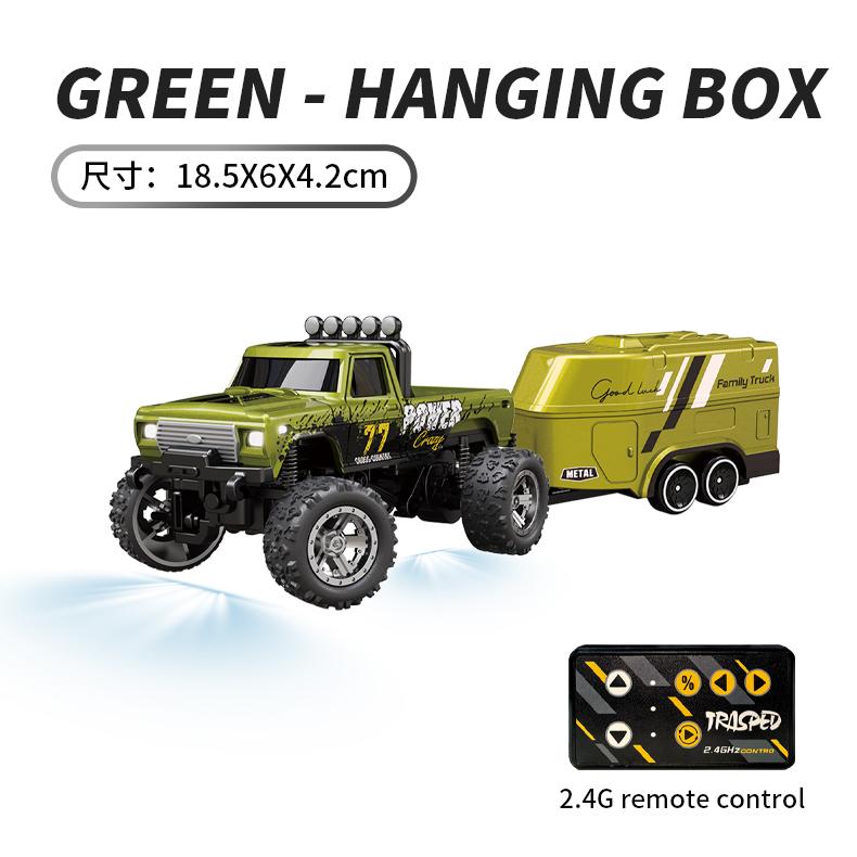 1/64 RC Car 2.4G Remote Control Mini Speed Off-road Climbing Car Alloy Desktop Vehicle with LED Light Toy for Kids Small Gifts