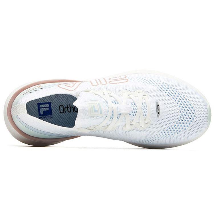FILA Athletics Vola 200 Elegant Retro Fabric Low-Top Marathon Running Shoes Women sneaker Bright-White A12W112202FBW