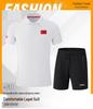 Summer Team Sports Polo Set: Men's & Women's Short-Sleeved Shirts with Casual Men's Trousers