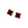 Elegant Four-Leaf Clover Stud Earrings: Versatile, Luxurious, Simple, and Exquisite for Women.