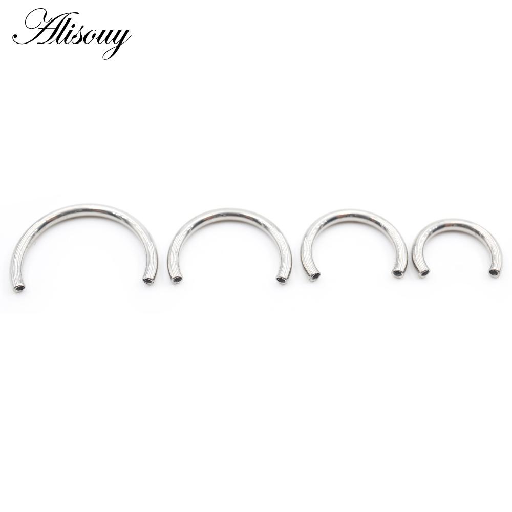 Alisouy 1PC Titanium Internally Thread Horseshoe C-shaped Replacement Accessories   Nose Ring Earring Piercing Body Jewelry