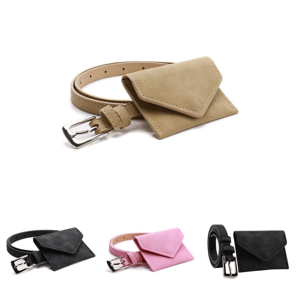Suede Waist Pack For Women With Solid Color Design Small Crossbody Bag