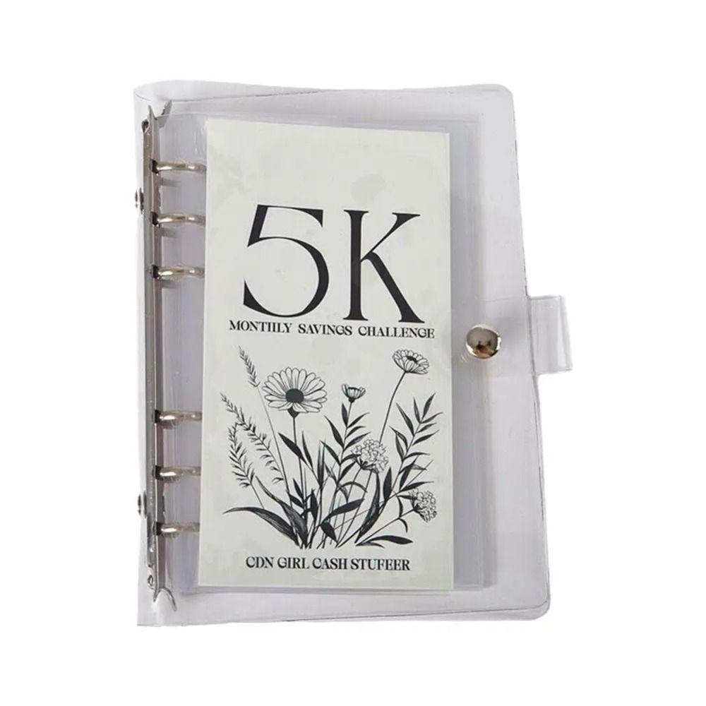 Creative Savings Challenge Binder Loose-leaf Cash Savings Binder PVC Envelope  Cash And Savings