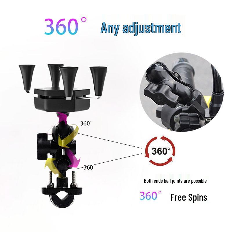 Handlebar Mount Motorcycle Phone Holder for 3.5-6.5 Inch Devices