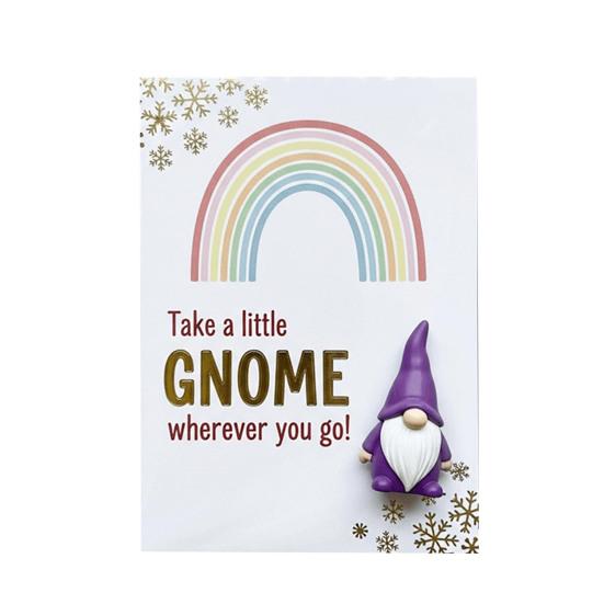 Yousheng Little Gnome Pocket Hug Cards Cute Mini Dwarf Figurines with Encouragement Blessing Cards Positive Gifts for Friends And Family