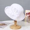 New Three-Dimensional Flower Rolled Edge Organza Sunscreen Fisherman Hat, Summer Outdoor Sun Hat, Fashionable Casual Basin Hat