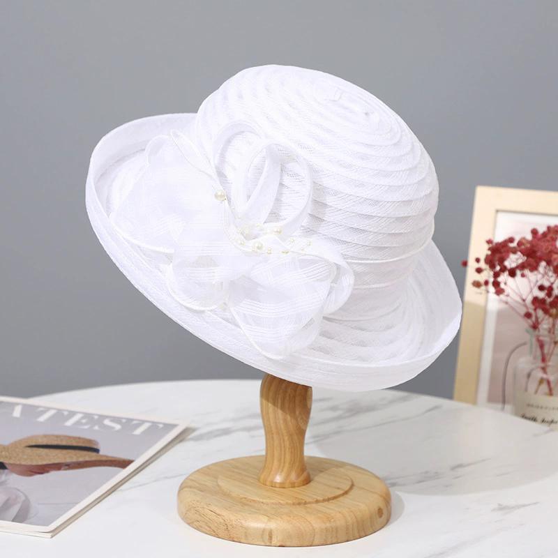 New Three-Dimensional Flower Rolled Edge Organza Sunscreen Fisherman Hat, Summer Outdoor Sun Hat, Fashionable Casual Basin Hat