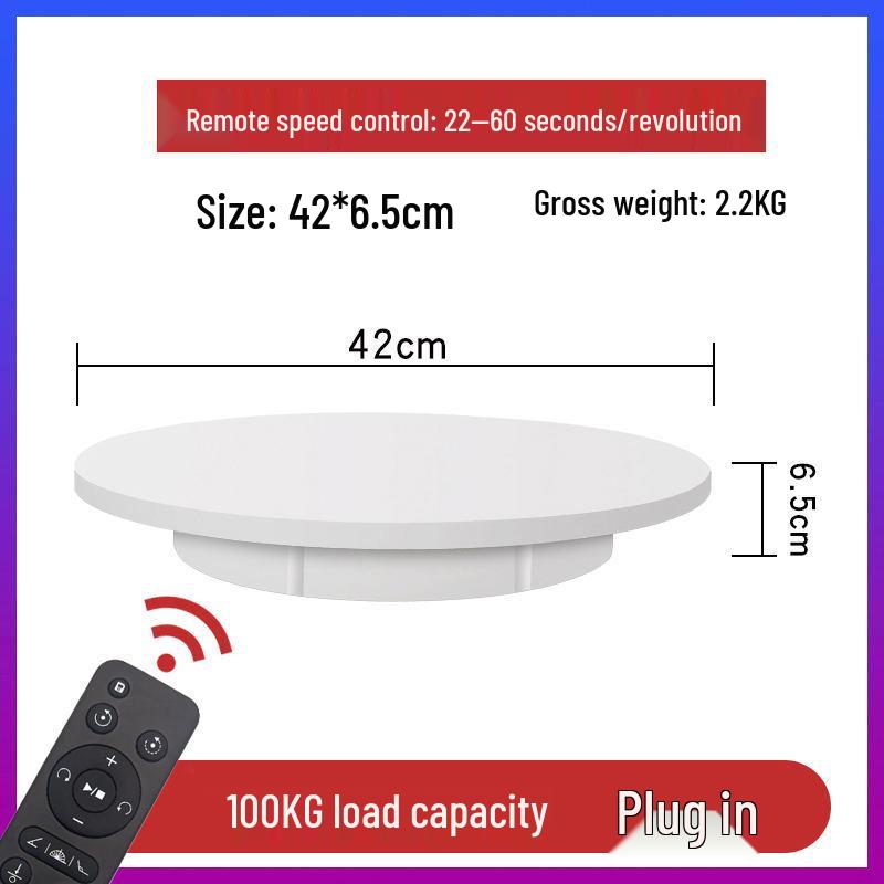 Automatic Electric 360° Rotating Photography Turntable for Live Broadcast and Photo Shoots