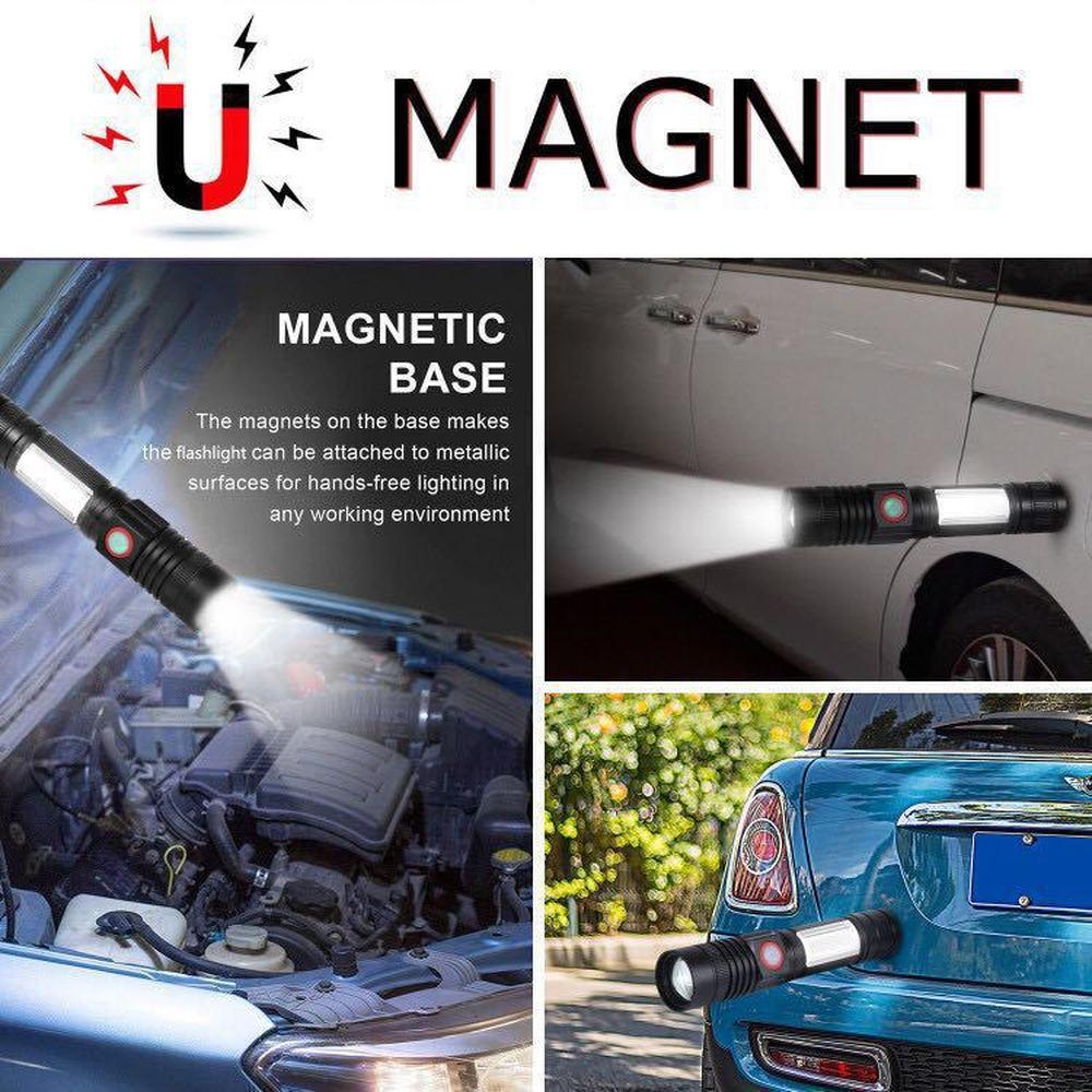 Powerful LED Flashlight Rechargeable UV Light Zoom LED COB High Power Tactical Flashlight Torch Outdoor For Camping Hunting