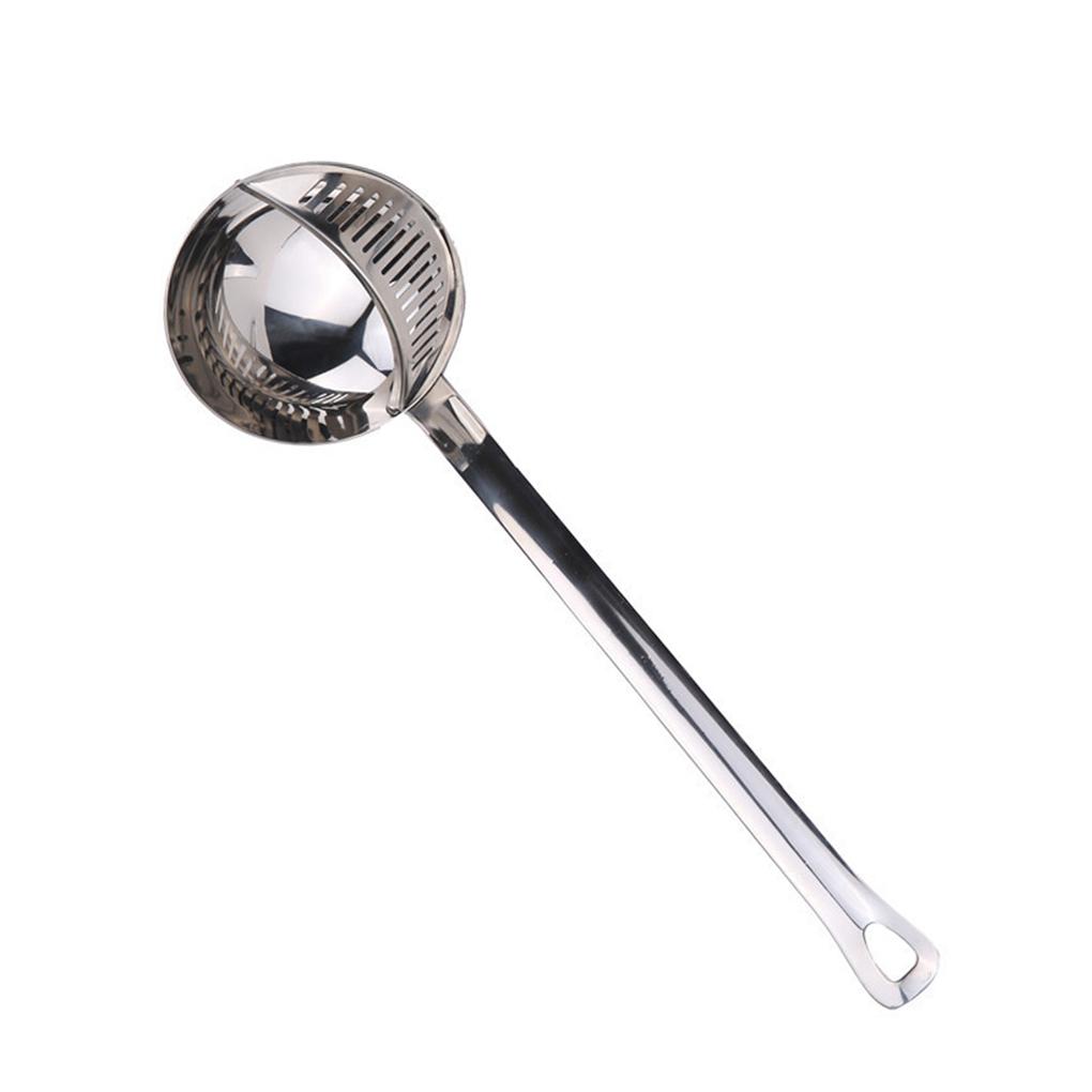 Stainless Steel Large Soup Spoon Ladle Skimmer Colander Filter Kitchen Tool