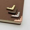 Antique Bronze Cross-Stitch Corner Protectors – DIY Scrapbooking Embellishments for Cards & Photo Albums, Vintage Floral Paper