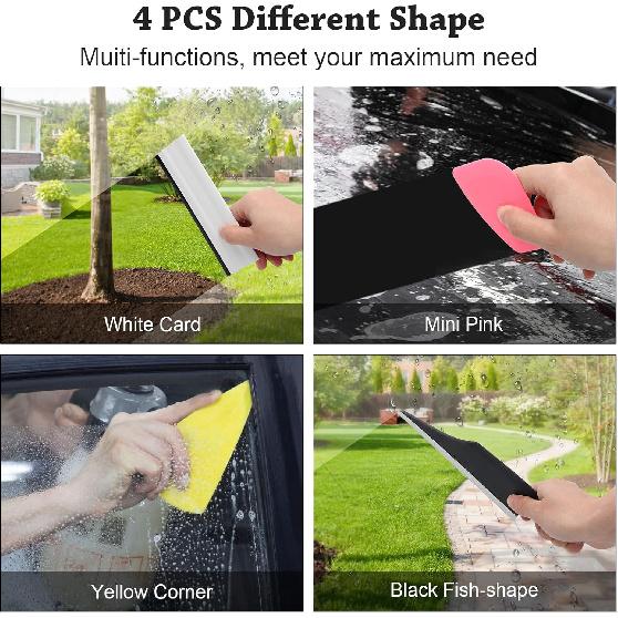 9PCS Car Window Tinting Tool Kit, Zhichengbosi Window Glass Protective Film Tallation Tools For Car, Vehicle Vinyl Wrap Application Kit