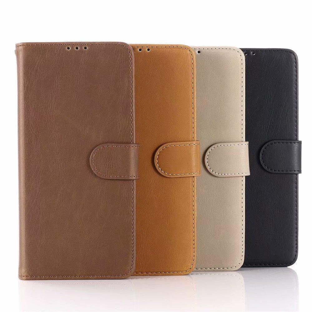 Sharp SENSE4 plus mobile phone leather case Zero 5G solid color retro Crazy Horse pattern card wallet case