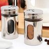 Stainless Steel Cooking Herb Spice Tools Cylinder Dusting Cocoa Cinnamon Pepper Shakers Powder Cans