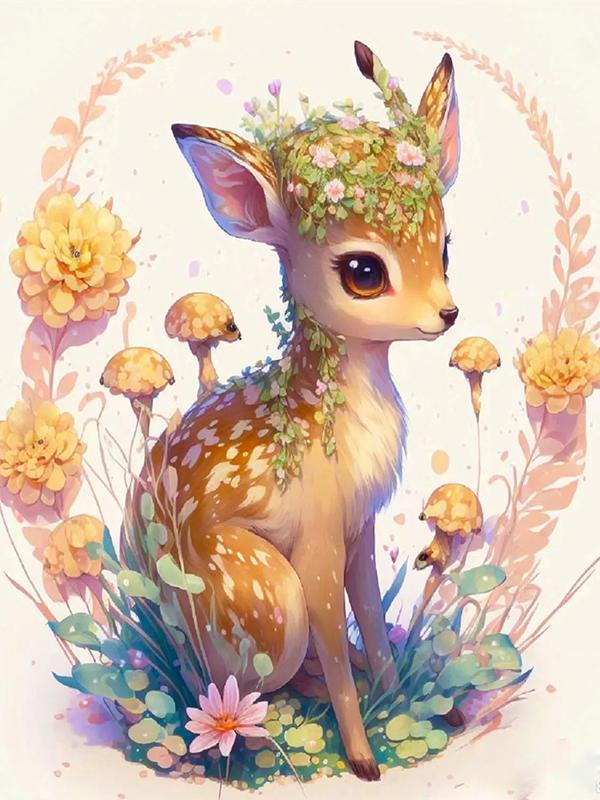 

Симпатичные маленькие животные Личность DIY Полная дрель Алмазная декоративная картина Full Round 20x30CM