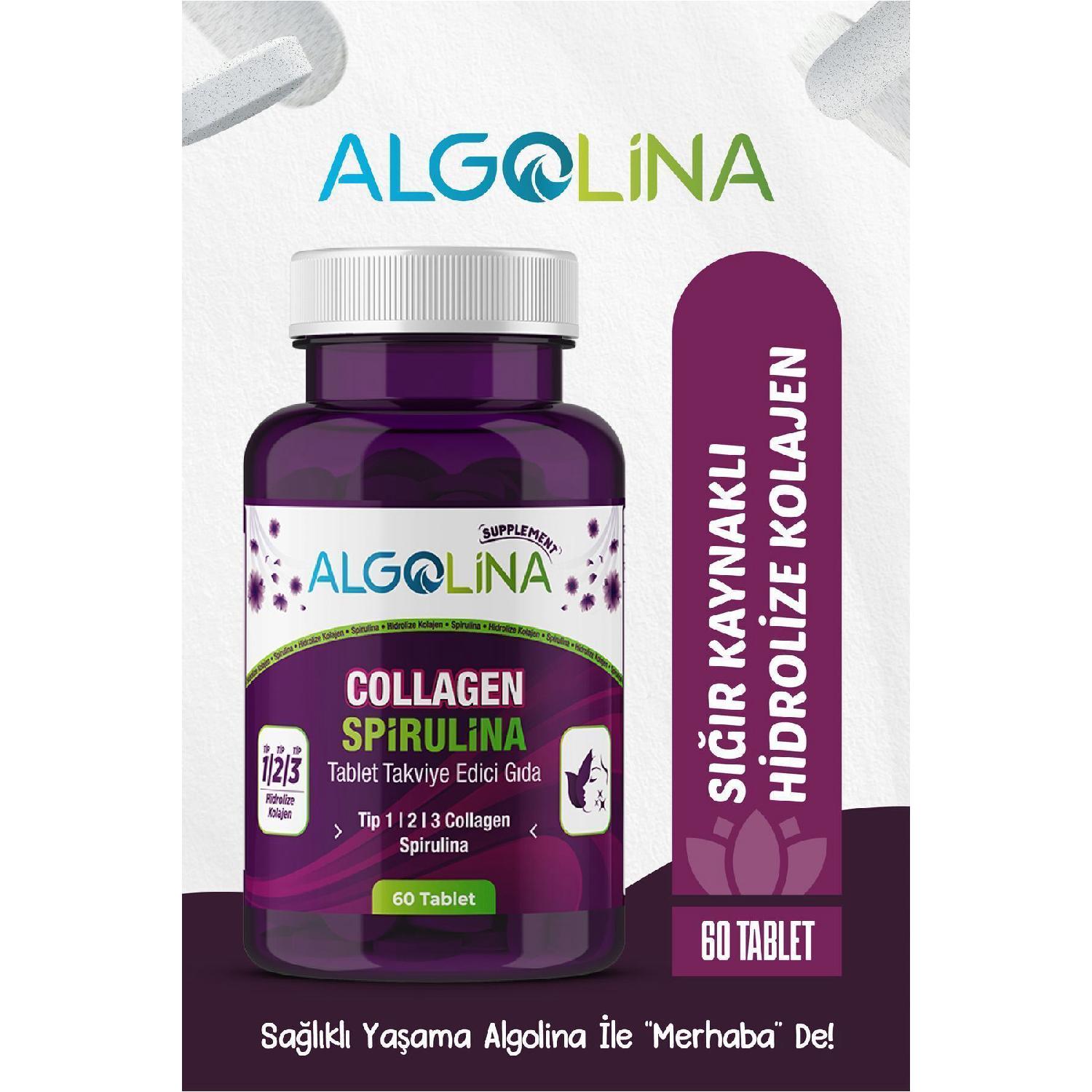 

Collagen Spirulina Tablet Reinforcing Food - 1260 Mg 60 Tablet - (collagen Type 1 2 3)