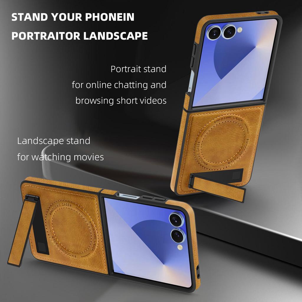 Samsung Z Flip7FE Magnetic Stand Crystal Shield Drop-proof Case