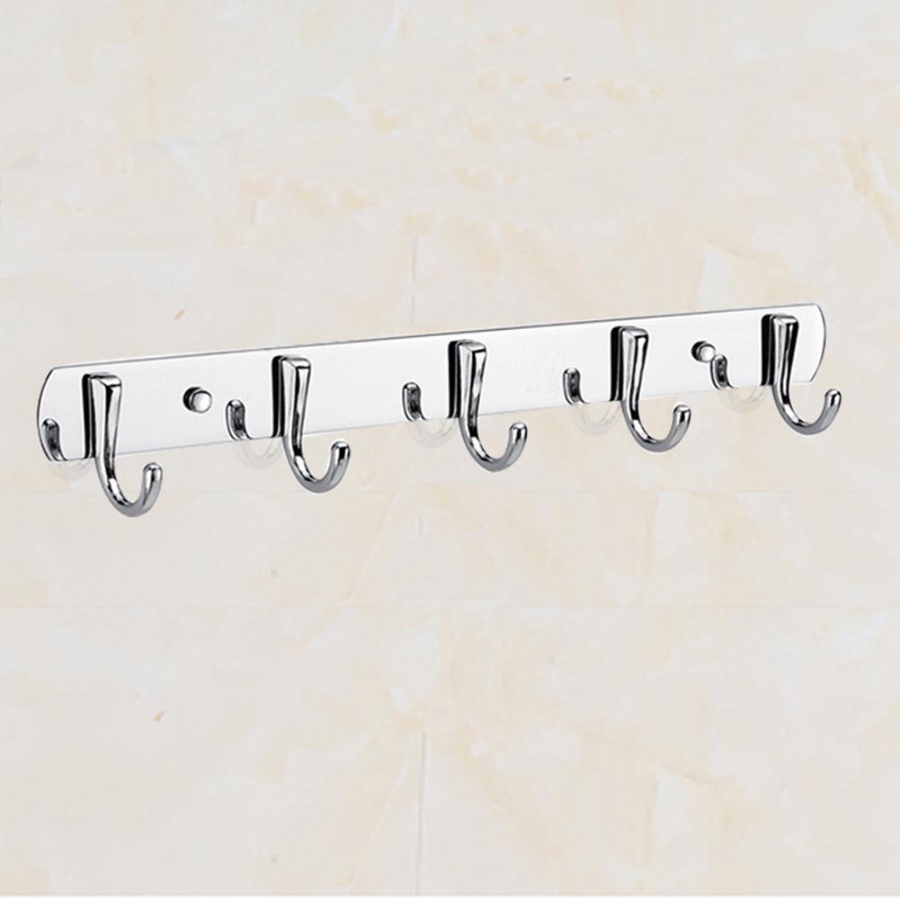 37cm Stainless Steel Clothes Hook Organizer Bathroom Bedroom Wall Towel Coat Hanger