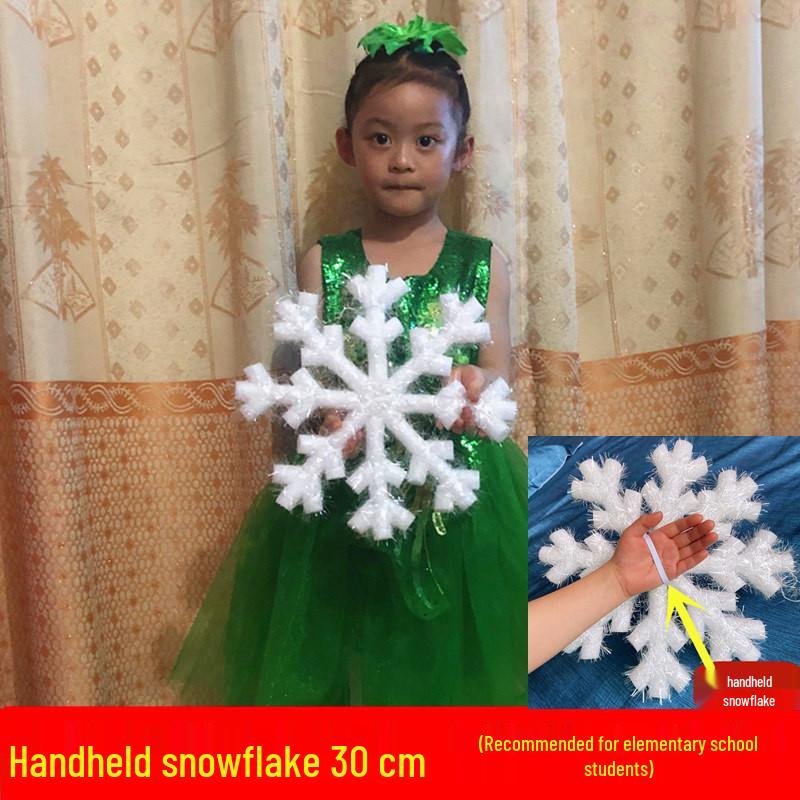 Handliche Schneeflocken-Requisiten für Kindertanzaufführungen und Schulveranstaltungen