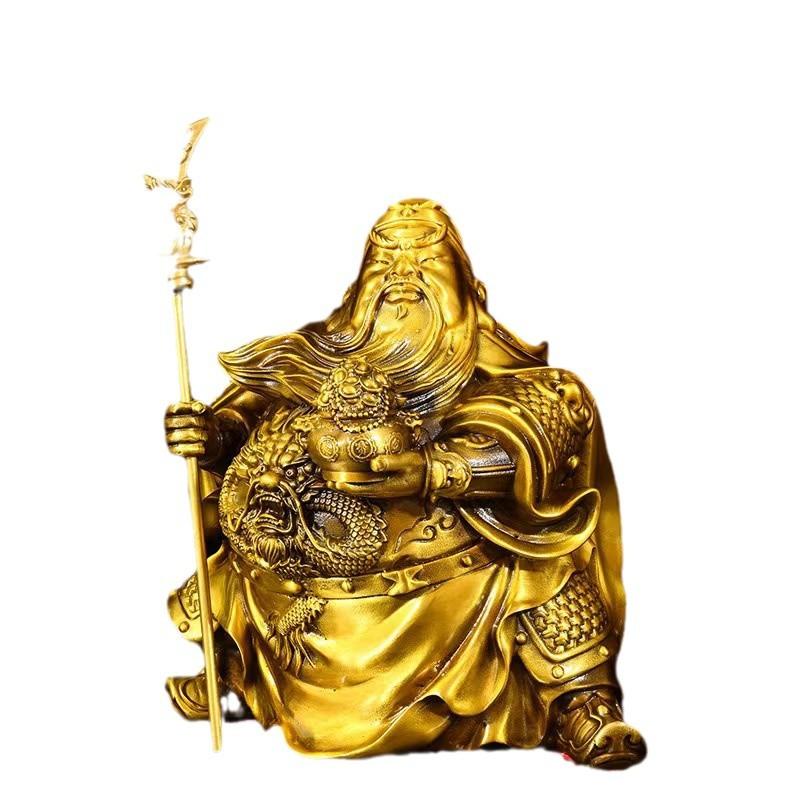 Copper Cartoon Brass Decoration Money Cornucopia Gong Opening Living Room Lord Guan The Second God Of Wealth Craf