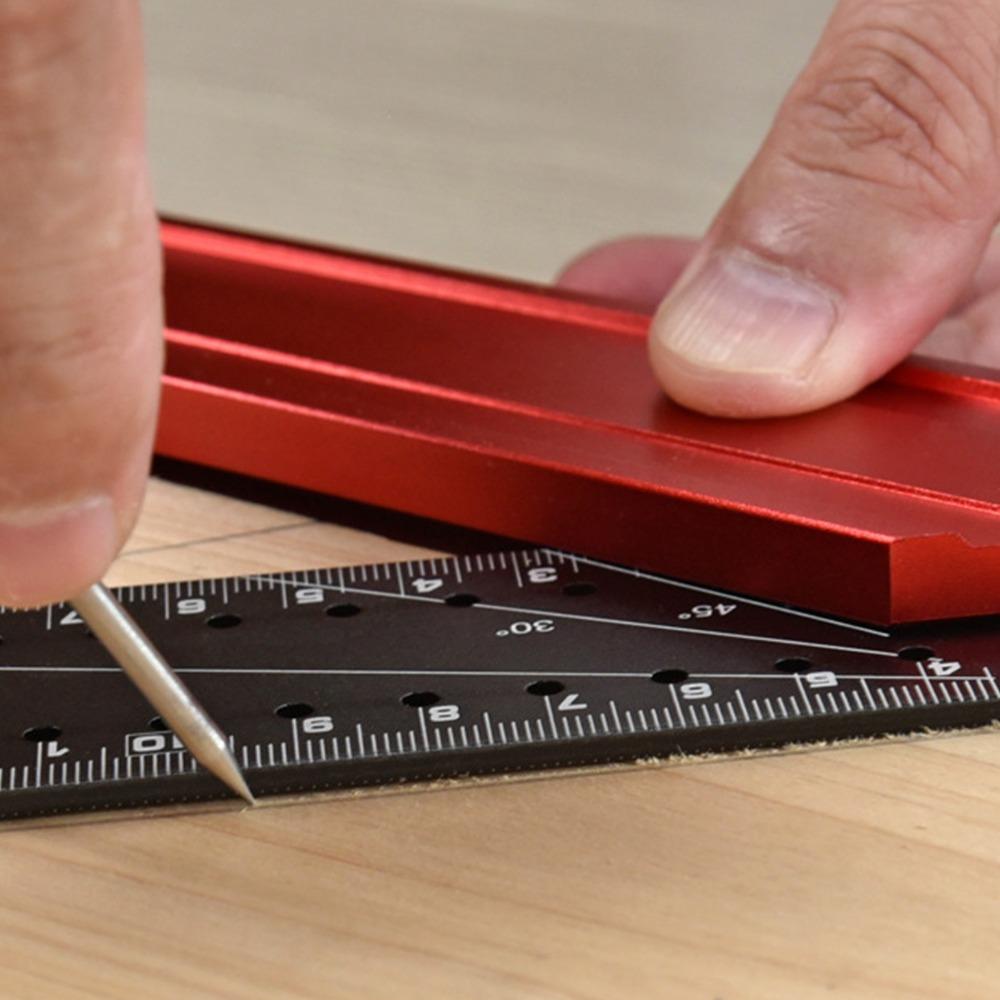 300mm Metric Framing Square 90 Degree L Shaped Ruler Adjustable Carpenter Square Ruler Engineering