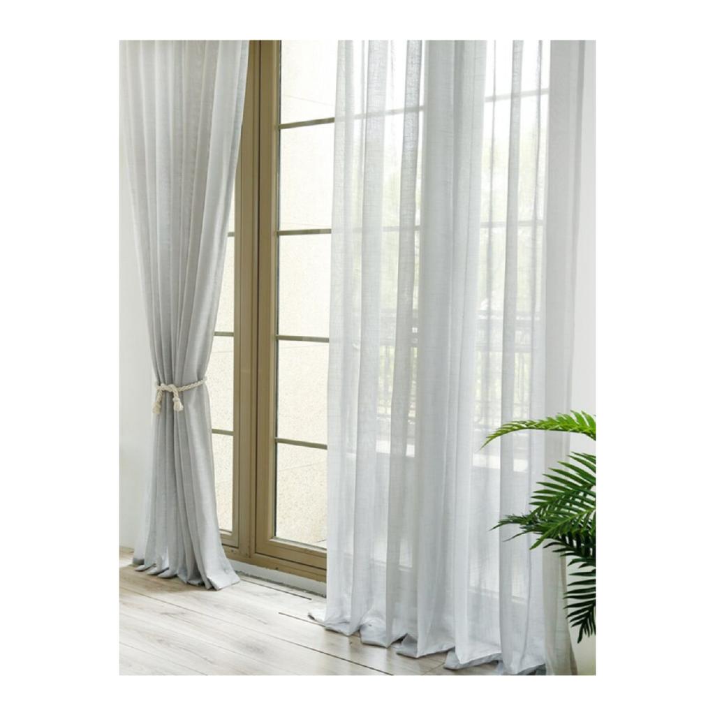 Gray Tulle Curtain (1x2 Wide Pile)