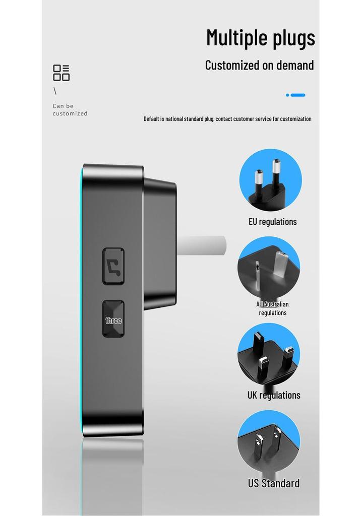 Smart Wireless Doorbell with Ultra-Long Range and Remote Control for Home and Elderly Use