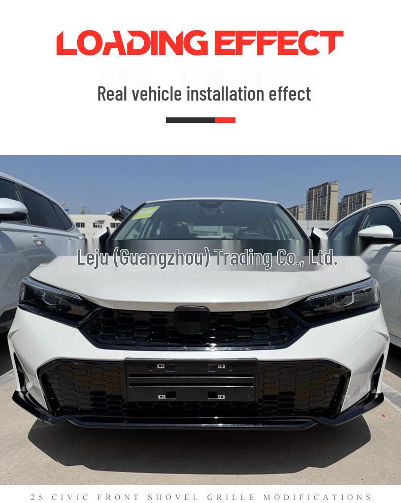 2025 Civic 11.5th Gen Front Lip Body Kit: Three-Section Front Bumper Modification