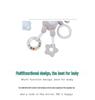 Baby Plush Animal Teether with Music, Jingling Sound, and Mirrored Crib Pendant