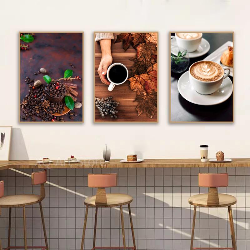 Vintage Coffee Beans Coffee Time Posters Prints Canvas Painting Wall Art Pictures For Kitchen Shop Room Decor Frameless Gifts