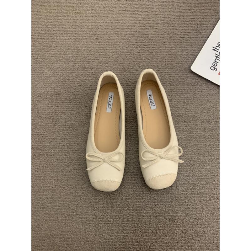 Gentle ballet ladyshoes flat shoes French retro soft sole silver new Chinese red single shoes spring small fragrant wind women's shoes