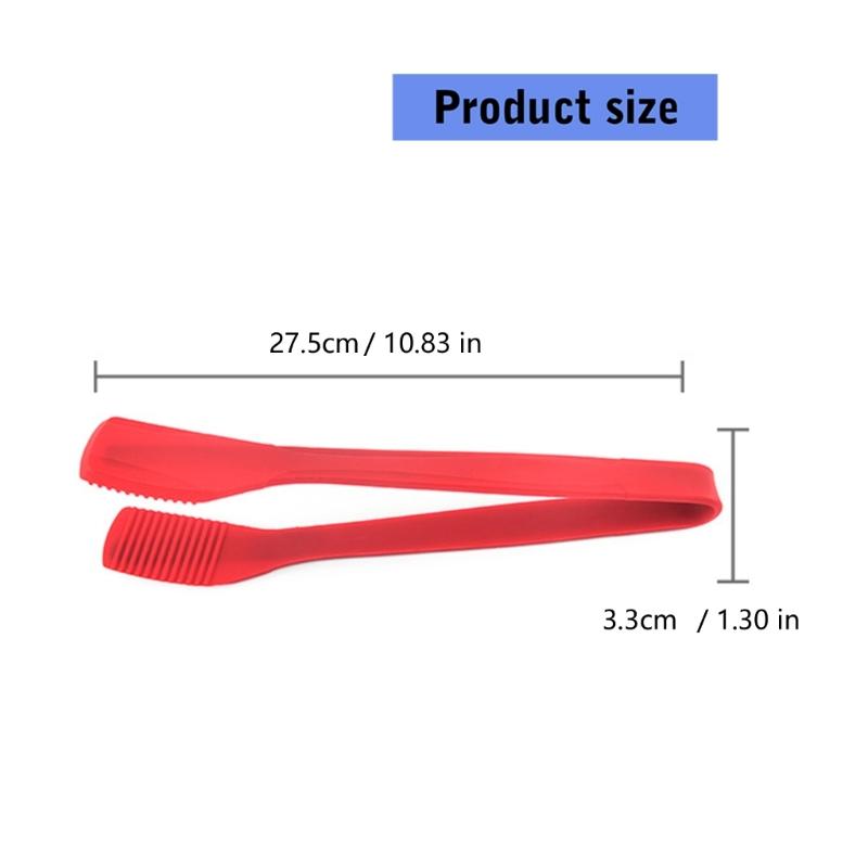 Durable Kitchen Tongs Heat Resistant Nonstick Design Food Clip Silicone Barbecue Clamp Multipurpose For Easy Cleaning