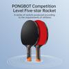 PONGBOT Five-Star Ping Pong Paddle, Professional Level Table Tennis Racket with Hard Case, Carbon Fiber, 7-Ply Blade, Premium Rubber, for Competitive