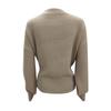 Ladies Long Sleeve V-neck Bowknot Pearl  Color Waist Knit Cardigan Sweater