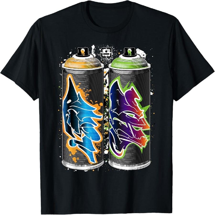 

Graffiti Fat Cap Spray Paint Cans - The Pillars of Urban Art T-Shirt XXXXXL чорний