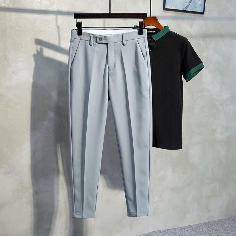 Men's Slim Fit Autumn Suit Pants: Trendy, Mature, Professional Style