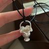 S925 Sterling Silver Niche Design Sense Retro Vase Simple Necklace Korean Style Fashionable Sweater Chain